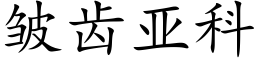 皱齿亚科 (楷体矢量字库)