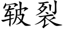 皲裂 (楷体矢量字库)