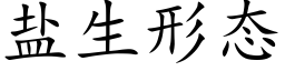 鹽生形态 (楷體矢量字庫)