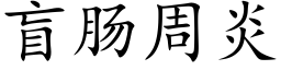 盲肠周炎 (楷体矢量字库)