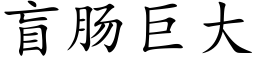 盲肠巨大 (楷体矢量字库)