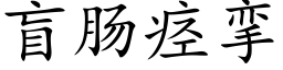 盲腸痙攣 (楷體矢量字庫)