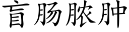 盲腸膿腫 (楷體矢量字庫)