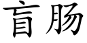 盲肠 (楷体矢量字库)