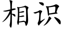 相識 (楷體矢量字庫)