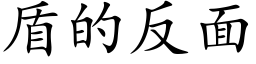 盾的反面 (楷體矢量字庫)