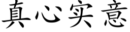 真心实意 (楷体矢量字库)