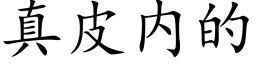 真皮内的 (楷體矢量字庫)