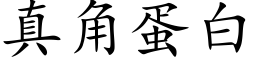 真角蛋白 (楷体矢量字库)