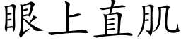 眼上直肌 (楷體矢量字庫)