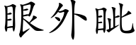 眼外眦 (楷體矢量字庫)