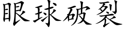 眼球破裂 (楷體矢量字庫)