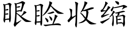 眼睑收縮 (楷體矢量字庫)