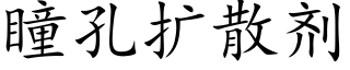 瞳孔扩散剂 (楷体矢量字库)