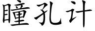 瞳孔計 (楷體矢量字庫)