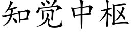 知覺中樞 (楷體矢量字庫)