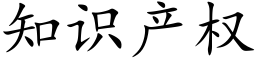 知识产权 (楷体矢量字库)