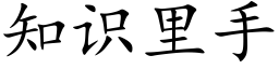 知识里手 (楷体矢量字库)