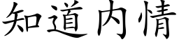 知道内情 (楷体矢量字库)