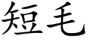 短毛 (楷體矢量字庫)