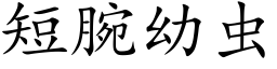 短腕幼虫 (楷体矢量字库)