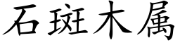 石斑木属 (楷体矢量字库)