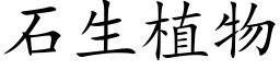 石生植物 (楷體矢量字庫)