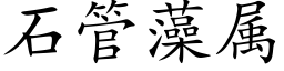 石管藻屬 (楷體矢量字庫)