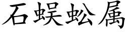 石蜈蚣属 (楷体矢量字库)