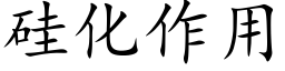 硅化作用 (楷体矢量字库)