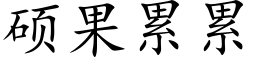 碩果累累 (楷體矢量字庫)