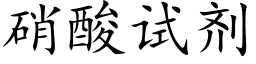 硝酸试剂 (楷体矢量字库)