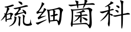 硫细菌科 (楷体矢量字库)