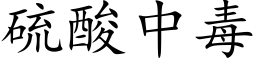 硫酸中毒 (楷体矢量字库)