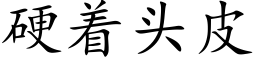 硬着头皮 (楷体矢量字库)