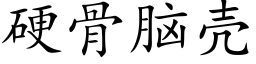 硬骨脑壳 (楷体矢量字库)