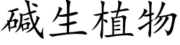 碱生植物 (楷体矢量字库)