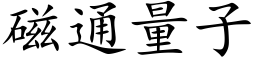 磁通量子 (楷體矢量字庫)