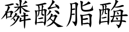 磷酸脂酶 (楷体矢量字库)