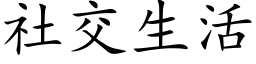 社交生活 (楷体矢量字库)