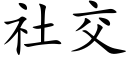 社交 (楷体矢量字库)