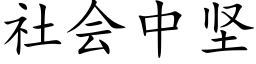 社会中坚 (楷体矢量字库)