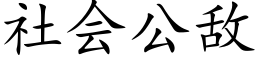 社会公敌 (楷体矢量字库)