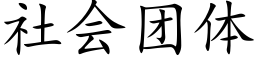 社会团体 (楷体矢量字库)