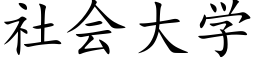 社会大学 (楷体矢量字库)