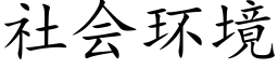 社会环境 (楷体矢量字库)