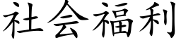 社會福利 (楷體矢量字庫)