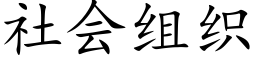 社会组织 (楷体矢量字库)