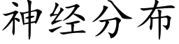 神经分布 (楷体矢量字库)