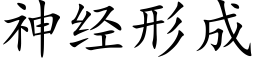 神經形成 (楷體矢量字庫)